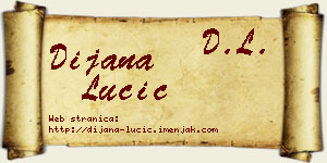 Dijana Lučić vizit kartica